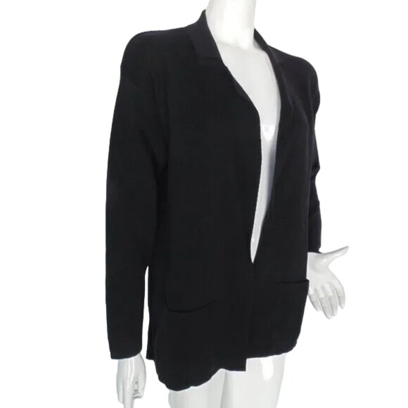 PERUVIAN CONNECTION Cotton Knit Sweater Blazer, XS, Open front, Pockets - Picture 2 of 10